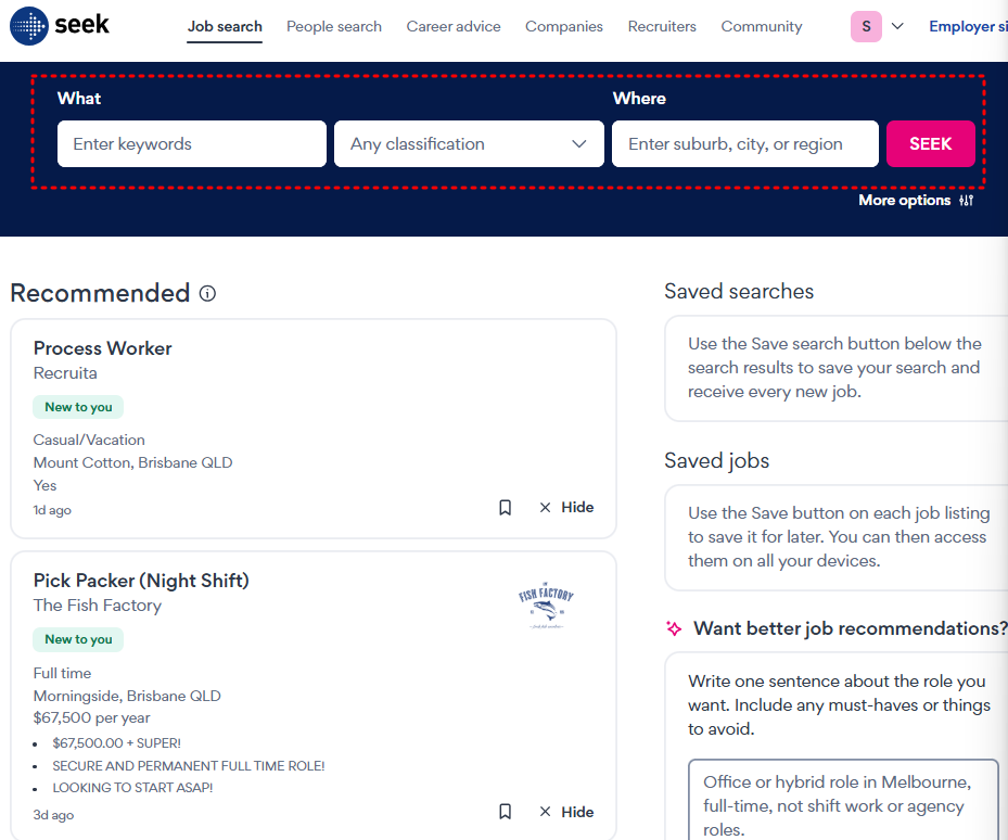 호주 워홀 일자리 사이트 seek 식닷컴 활용