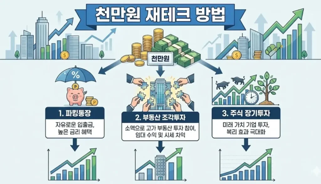 천만원 굴리기 재테크 방법 