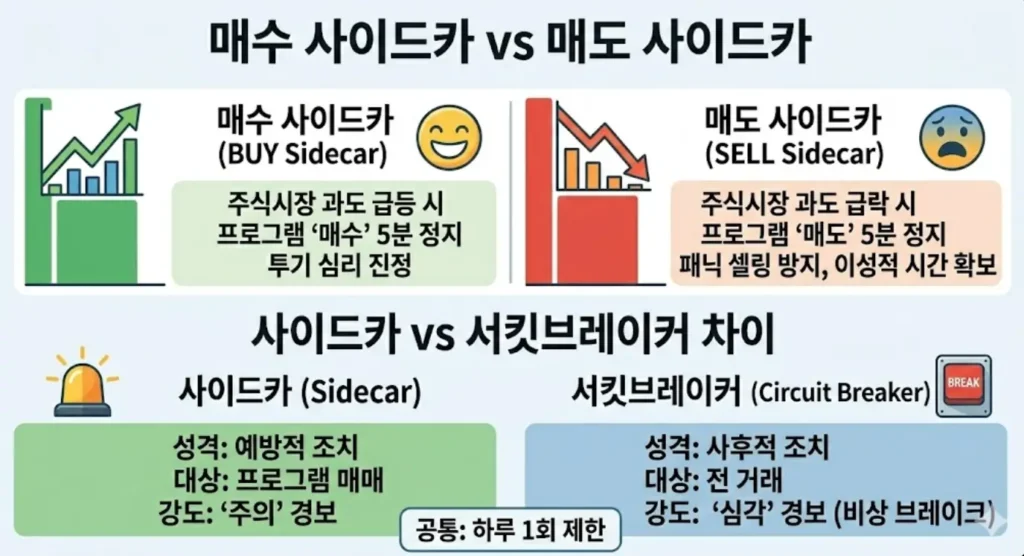 주식 사이드카 서킷브레이커 차이